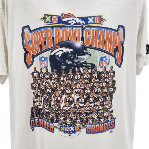 Vintage Denver Broncos Starter Mens Large T-Shirt Super Bowl XXXII Champs 1998 - Picture 2 of 10